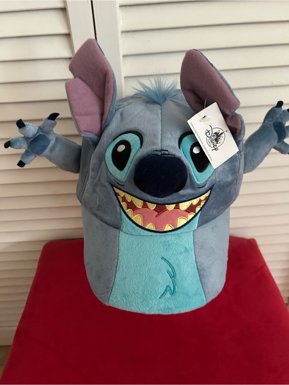 Disney Stitch Plush Character Hat in blue